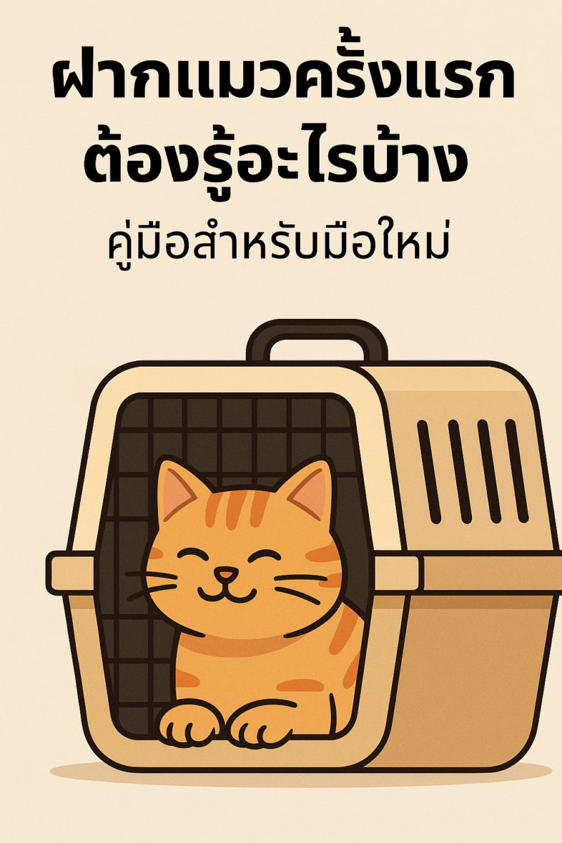 ภาพประกอบบทความ ฝากแมวครั้งแรก ใส่แมวอยู่ในกระเป๋าเดินทาง