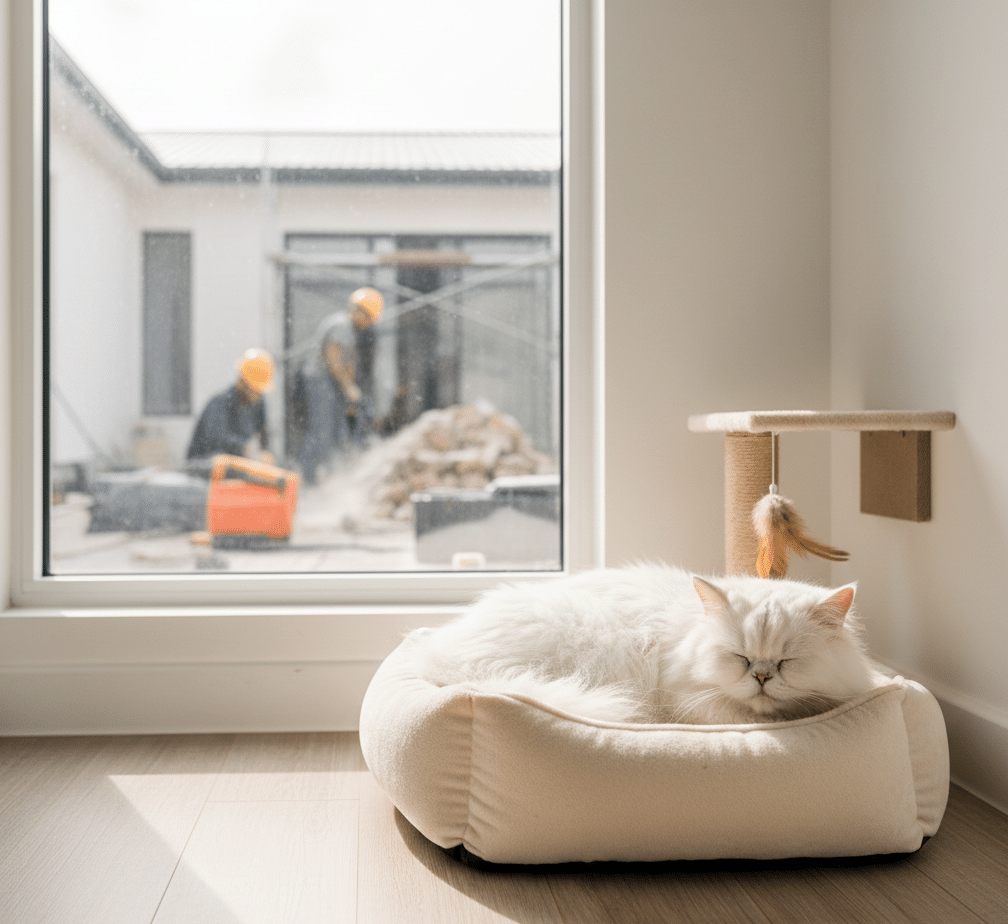 ฝากแมวช่วงรีโนเวทบ้านในโรงแรมแมวพรีเมียม