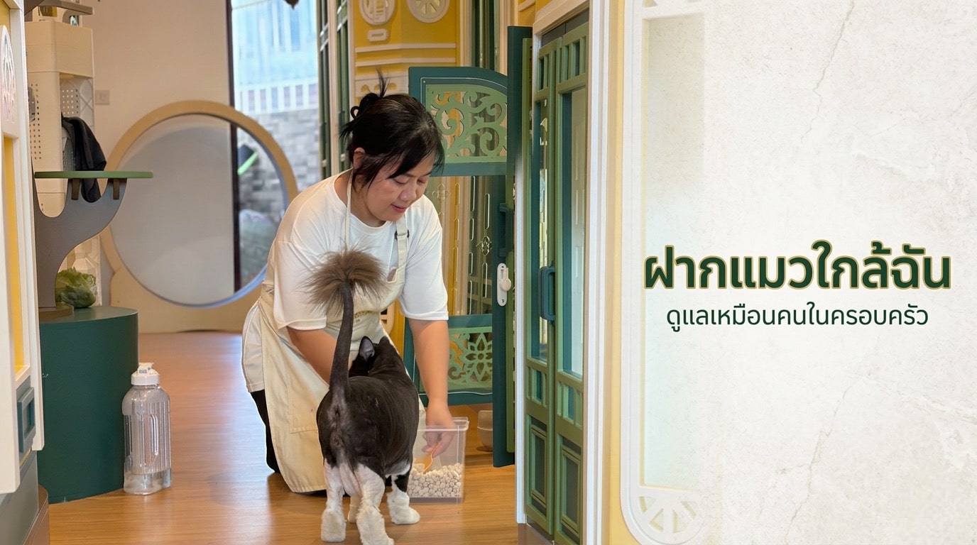 โรงแรมแมวใกล้ฉัน นนทบุรี Wimanmeow Cat Hotel บริการฝากเลี้ยงแมวพรีเมียม